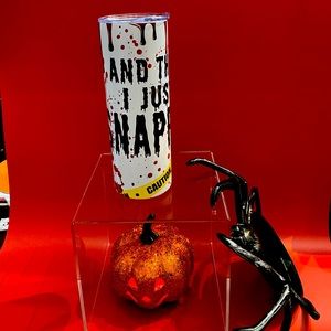 Halloween inspired stainless steel 20 ounce skinny tumbler